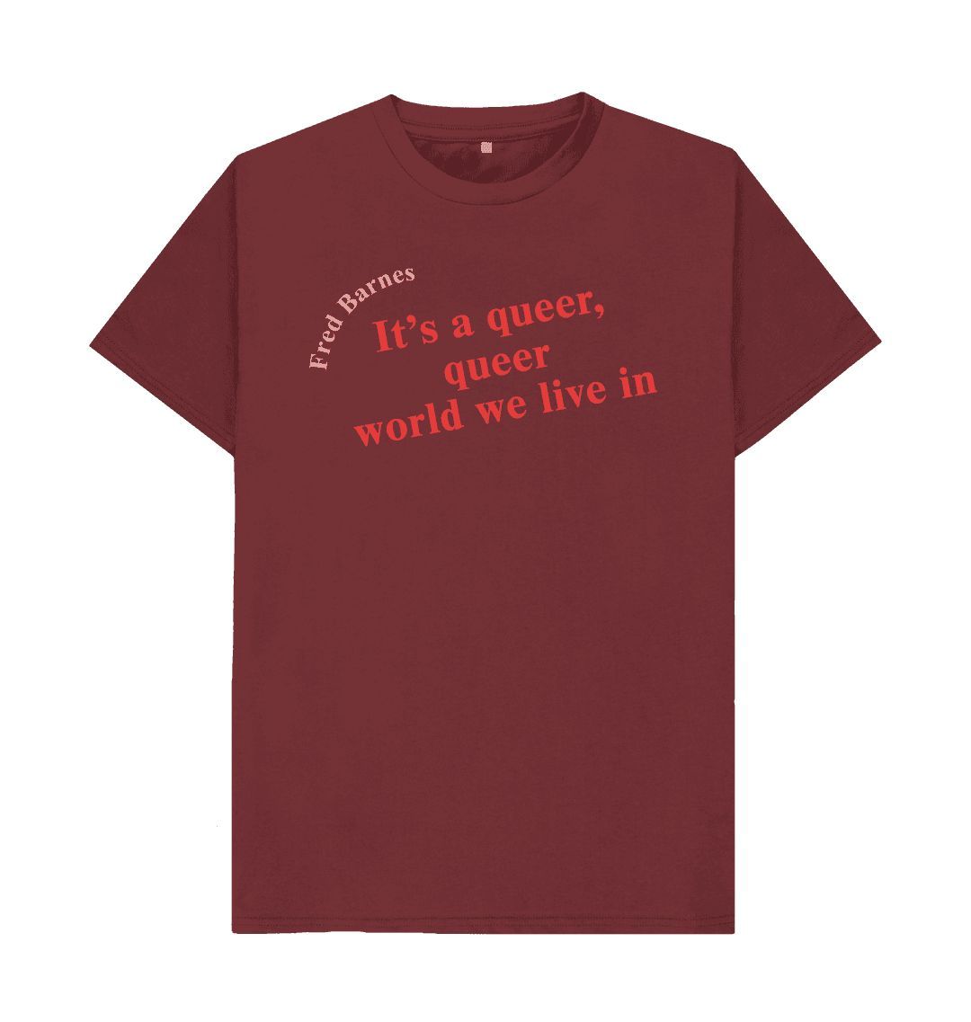 Red wine fred barnes quote unisex t shirt with red font