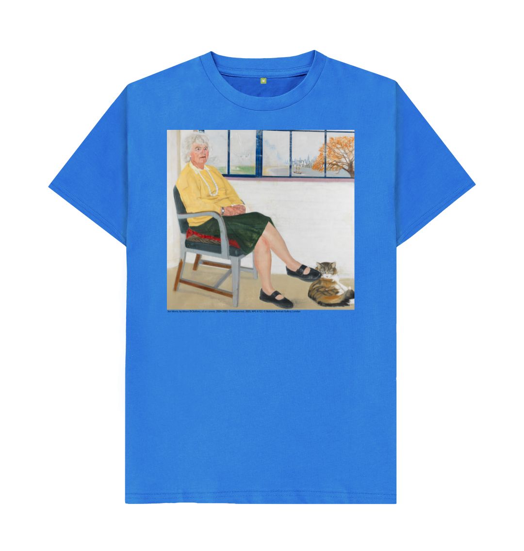 Bright blue jan morris unisex t shirt
