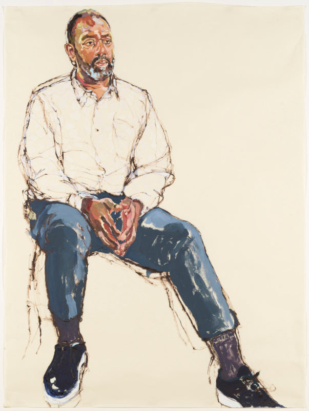Portrait of lenny henry by morag caister, winner of sky portrait artist of the year 2022.