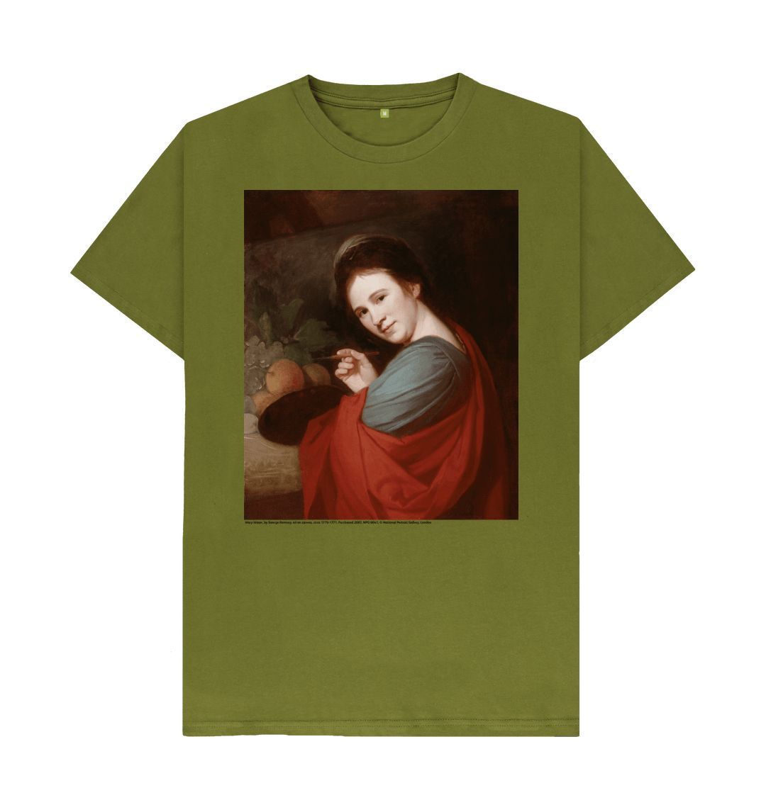 Moss green mary moser unisex crew neck t shirt