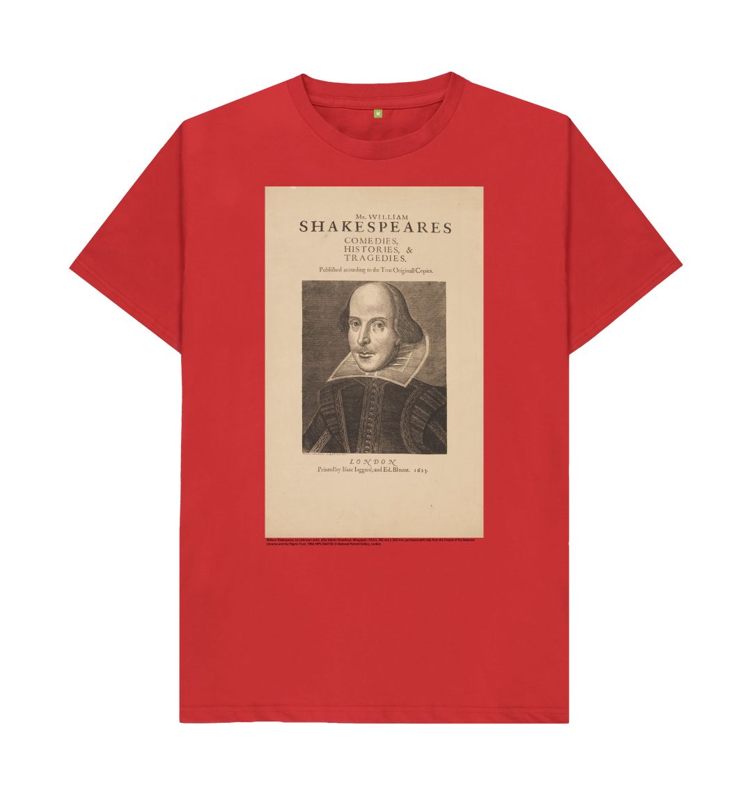 Red william shakespeare unisex t shirt