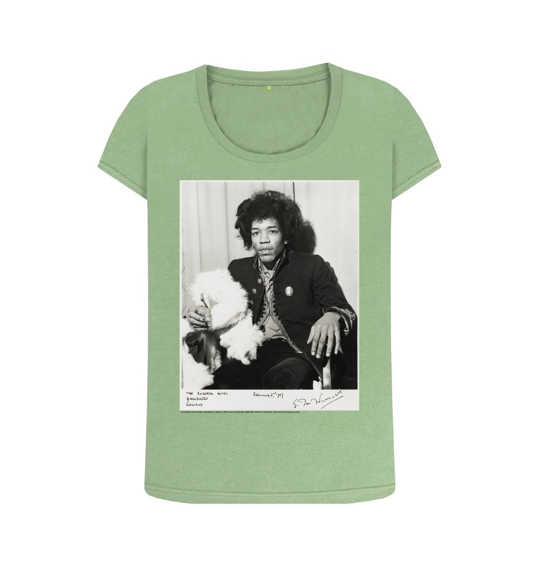 Sage jimi hendrix women's scoop neck t shirt