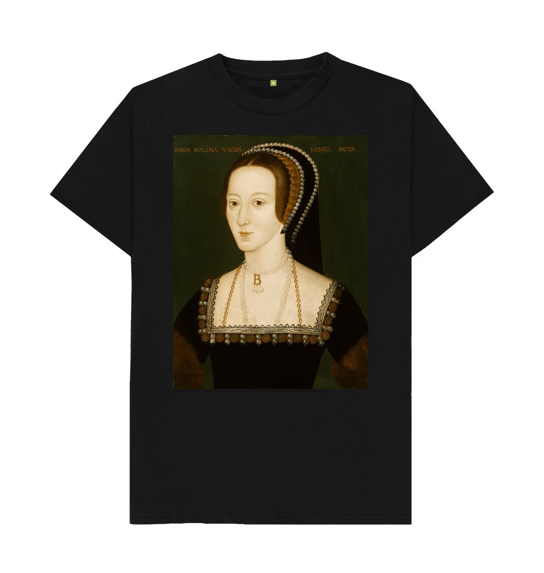 Black anne boleyn unisex crew neck t shirt
