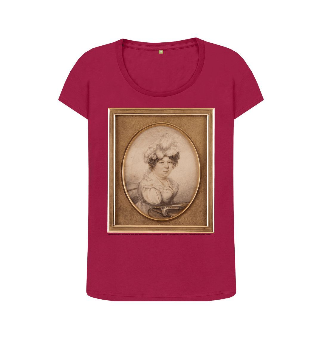 Cherry sarah biffin women's scoop neck t shirt