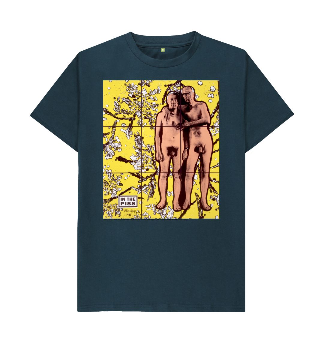 Denim blue gilbert & george unisex t shirt