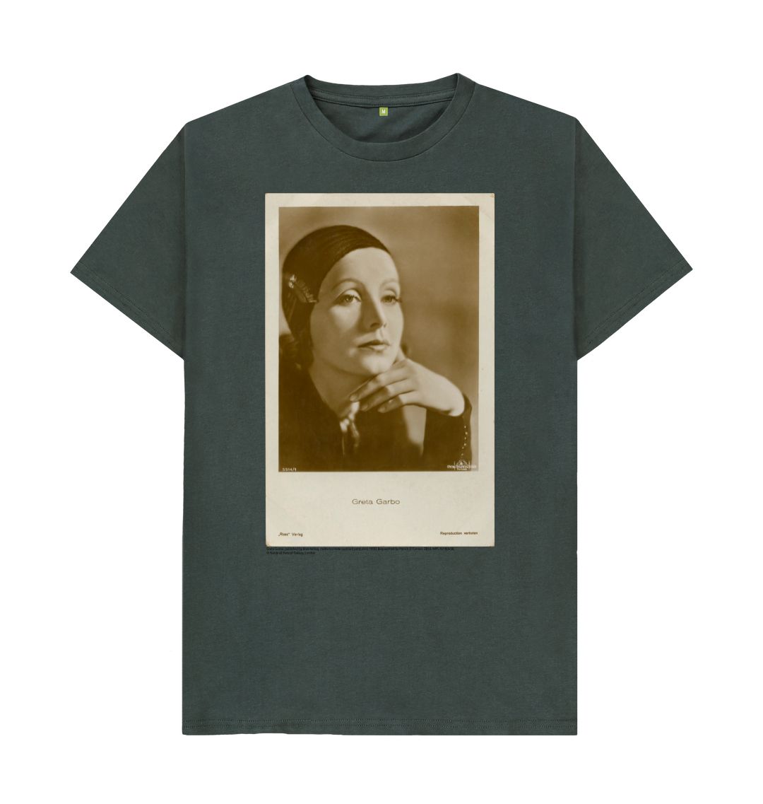 Dark grey greta garbo by ross verlag unisex t shirt