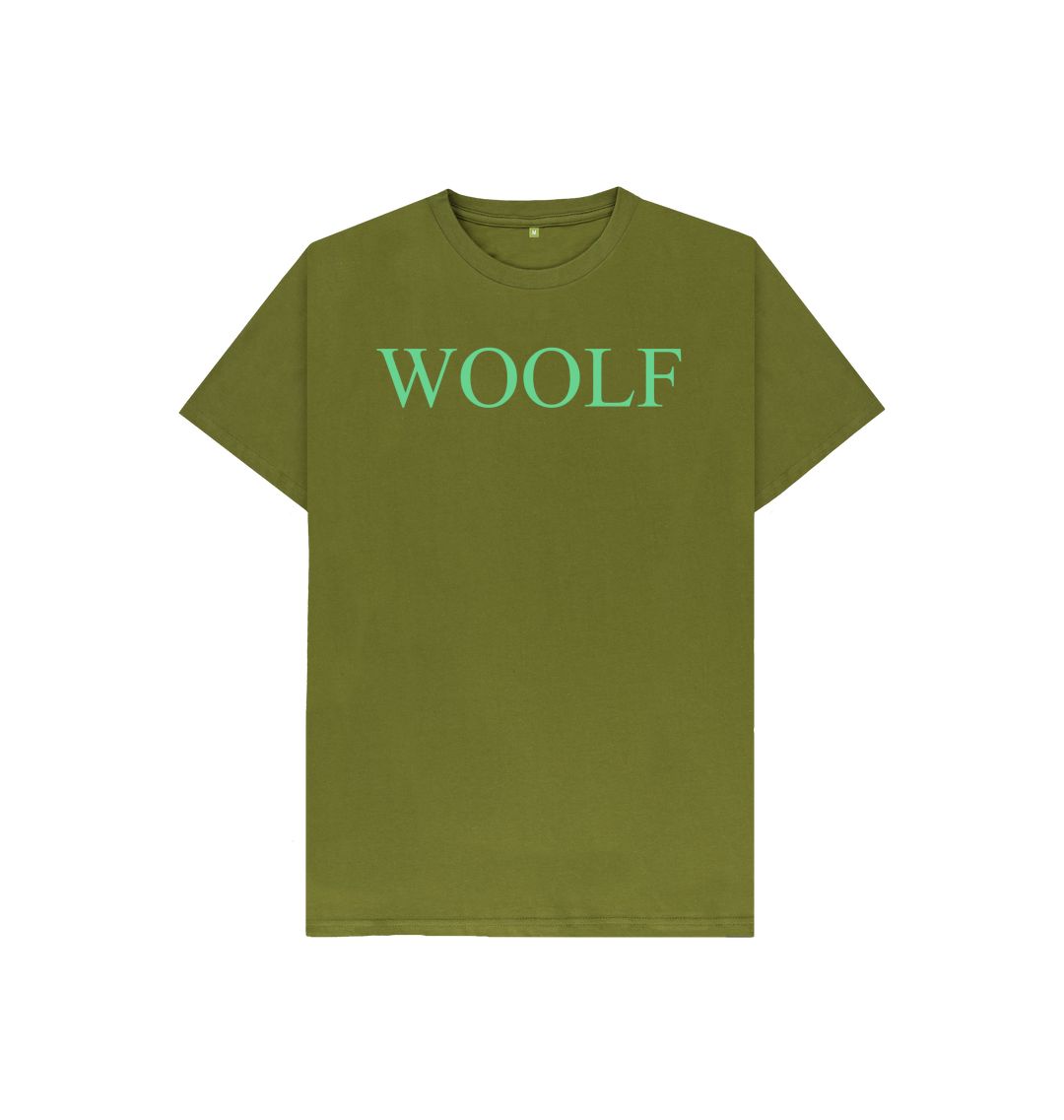 Moss green kids woolf t shirt