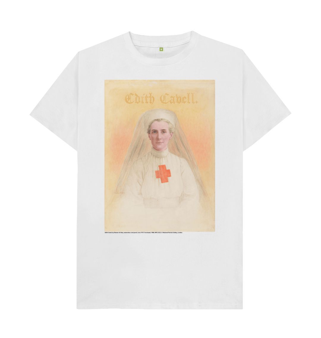 White edith cavell unisex crew neck t shirt