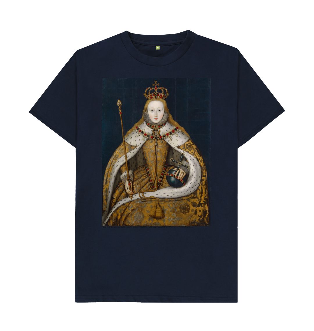 Navy blue queen elizabeth i unisex t shirt