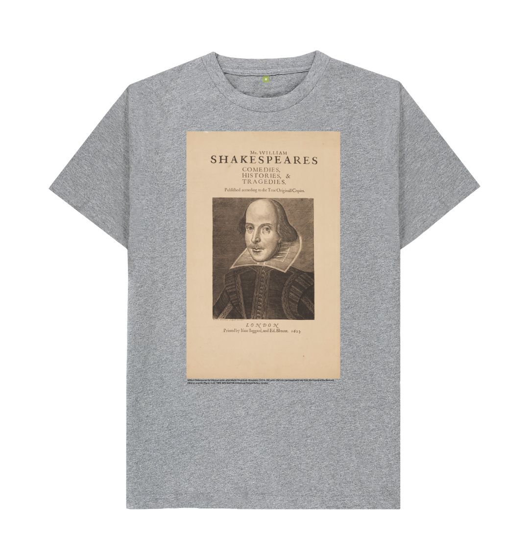 Athletic grey william shakespeare unisex t shirt