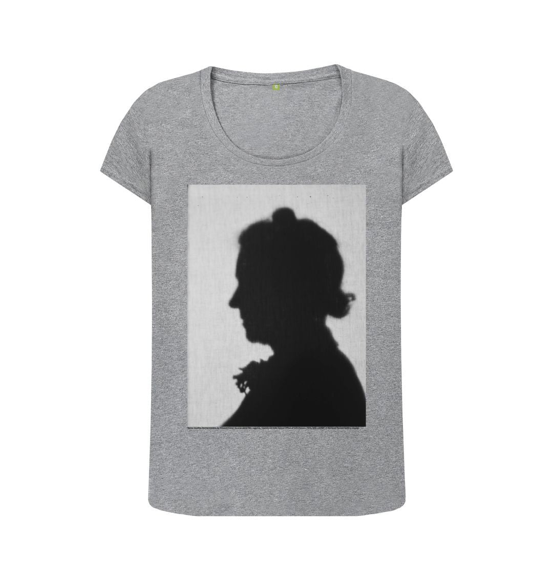 Athletic grey dame caroline harriet hasslett women's scoop neck t shirt