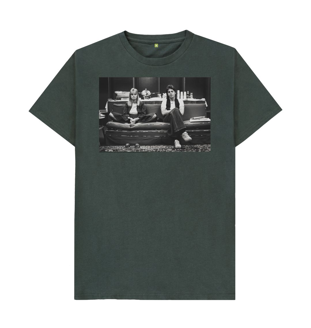 Dark grey linda mccartney and paul mccartney unisex t shirt