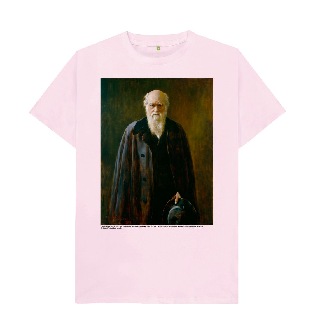 Pink charles darwin unisex t shirt