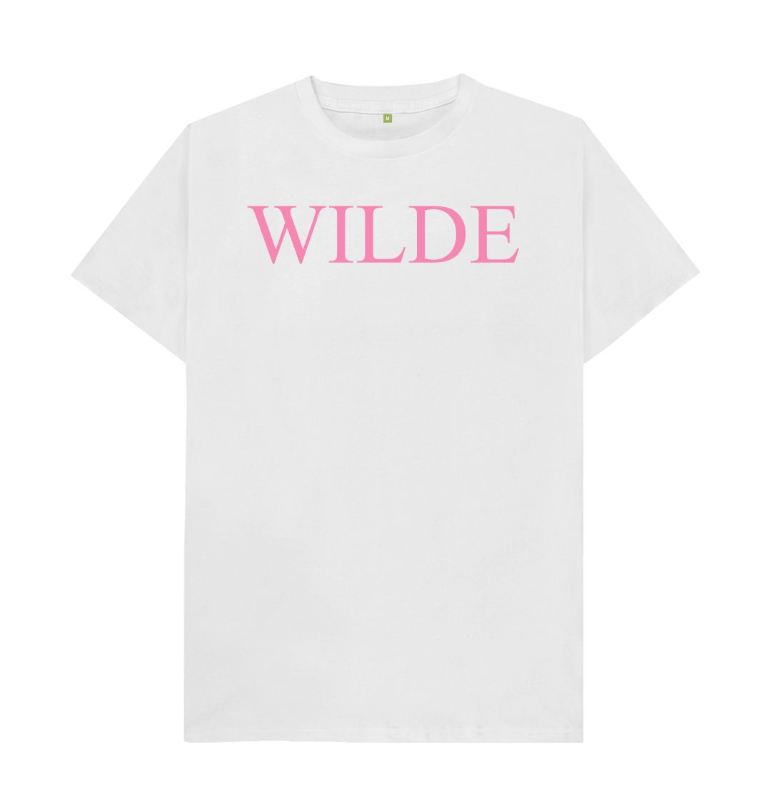 White wilde men's crew t shirt