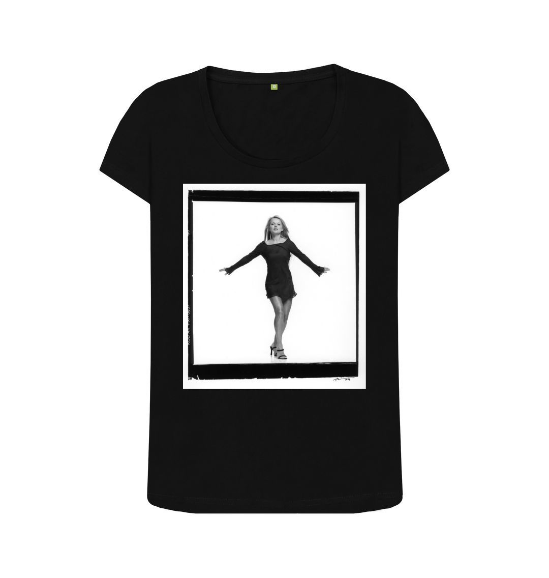 Black geri halliwell women's scoop neck t shirt