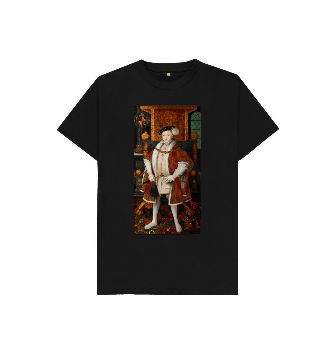Black king edward vi kids t shirt