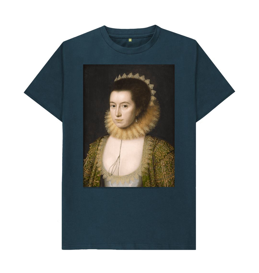 Denim blue anne, countess of pembroke unisex crew neck t shirt