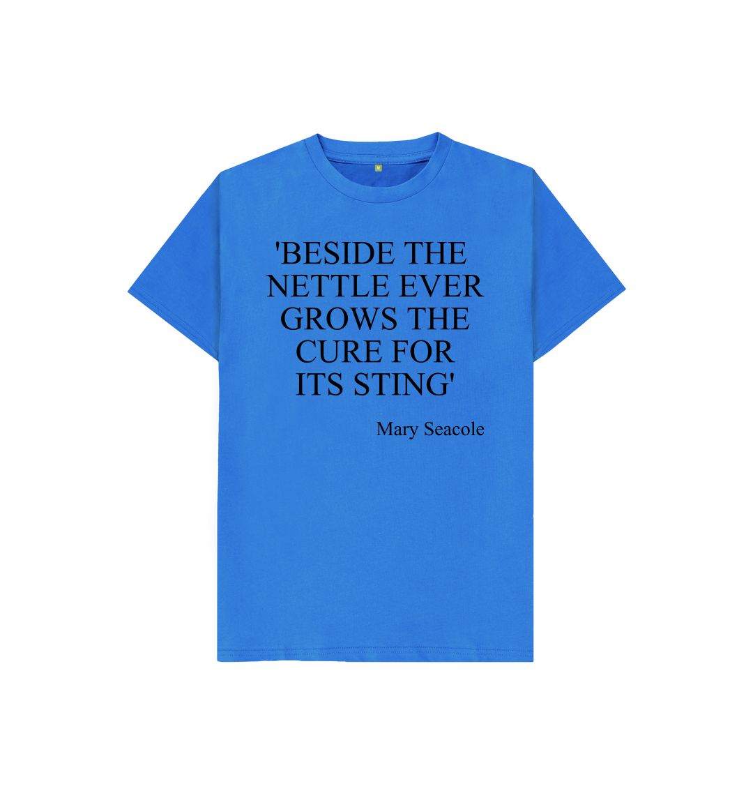 Bright blue kids mary seacole quote t shirt