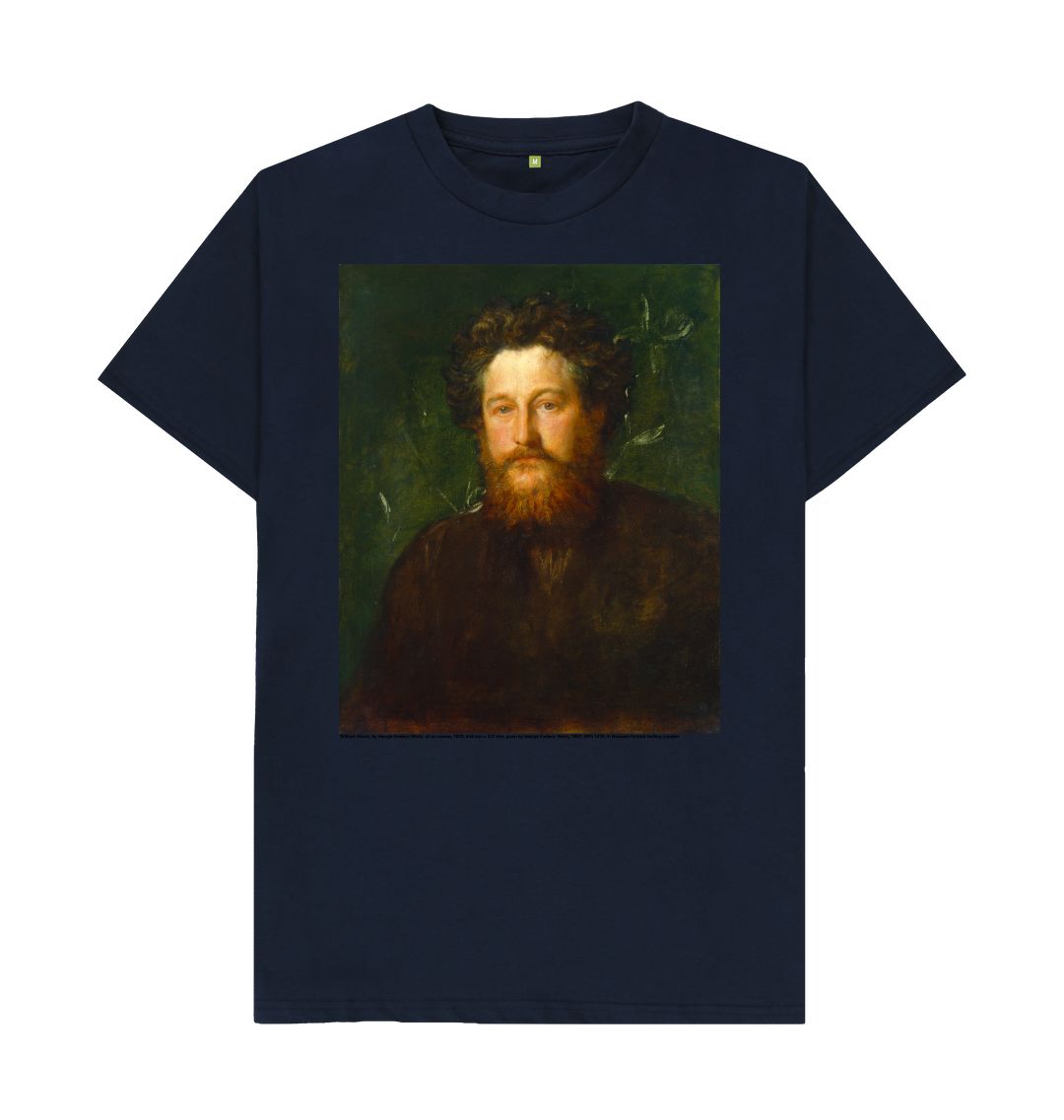 Navy blue william morris unisex t shirt