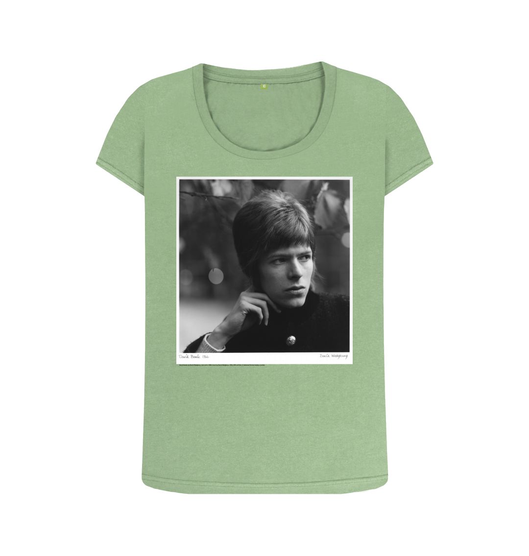 Sage david bowie women's scoop neck t shirt