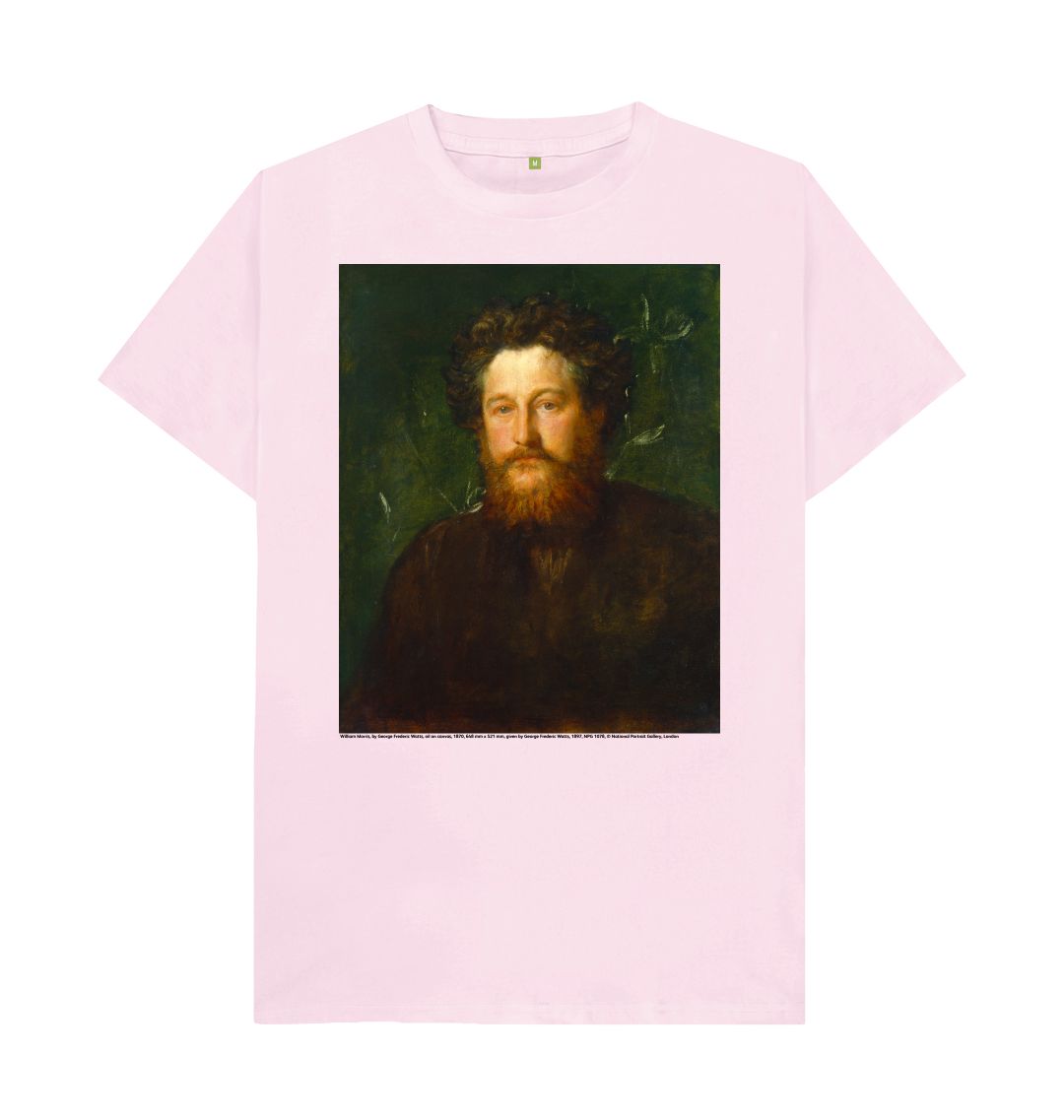 Pink william morris unisex t shirt