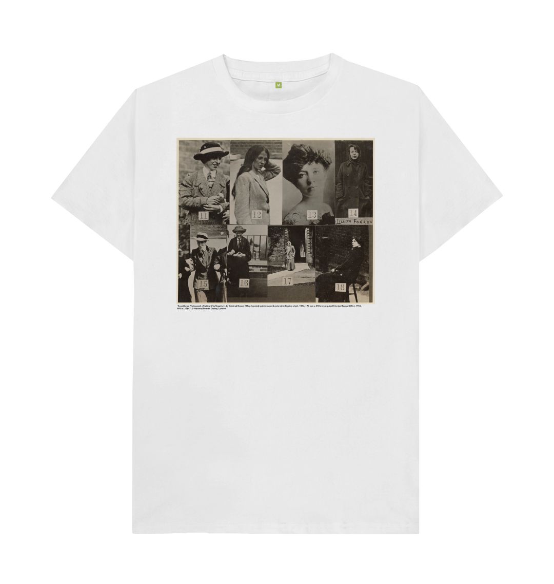 White 'surveillance photograph of militant suffragettes' npg x132847 unisex t shirt