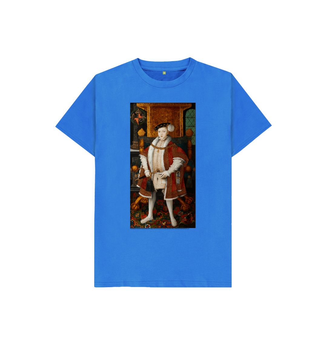 Bright blue king edward vi kids t shirt