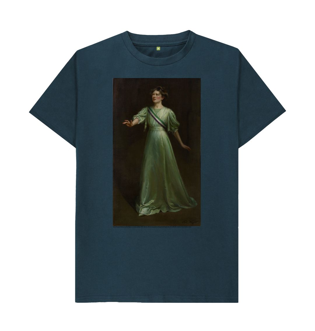 Denim blue christabel pankhurst unisex t shirt