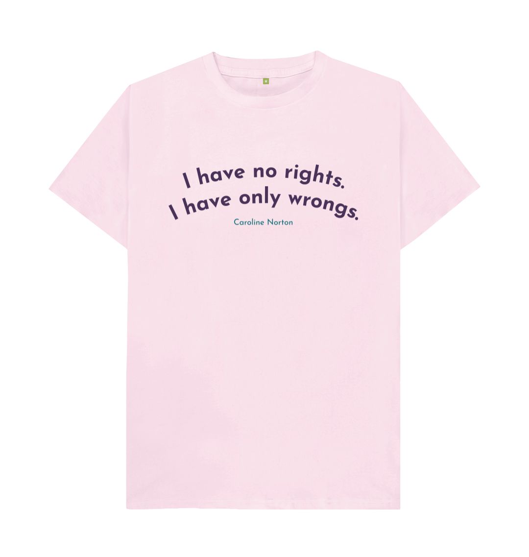 Pink caroline norton quote unisex t shirt pink