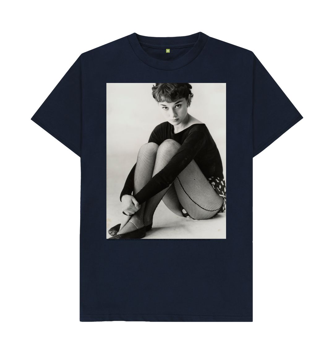 Navy blue audrey hepburn unisex t shirt