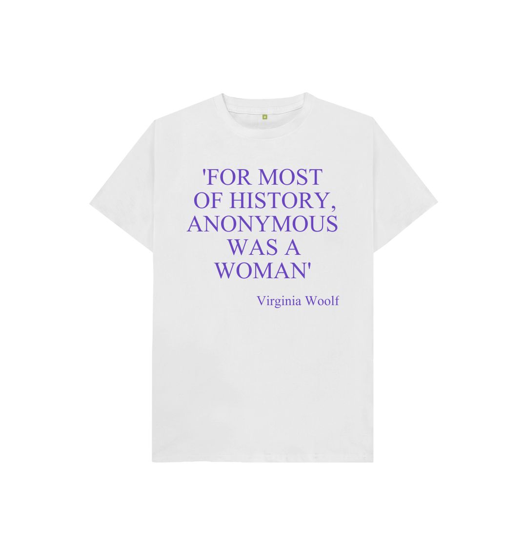 White kids virginia woolf quote t shirt