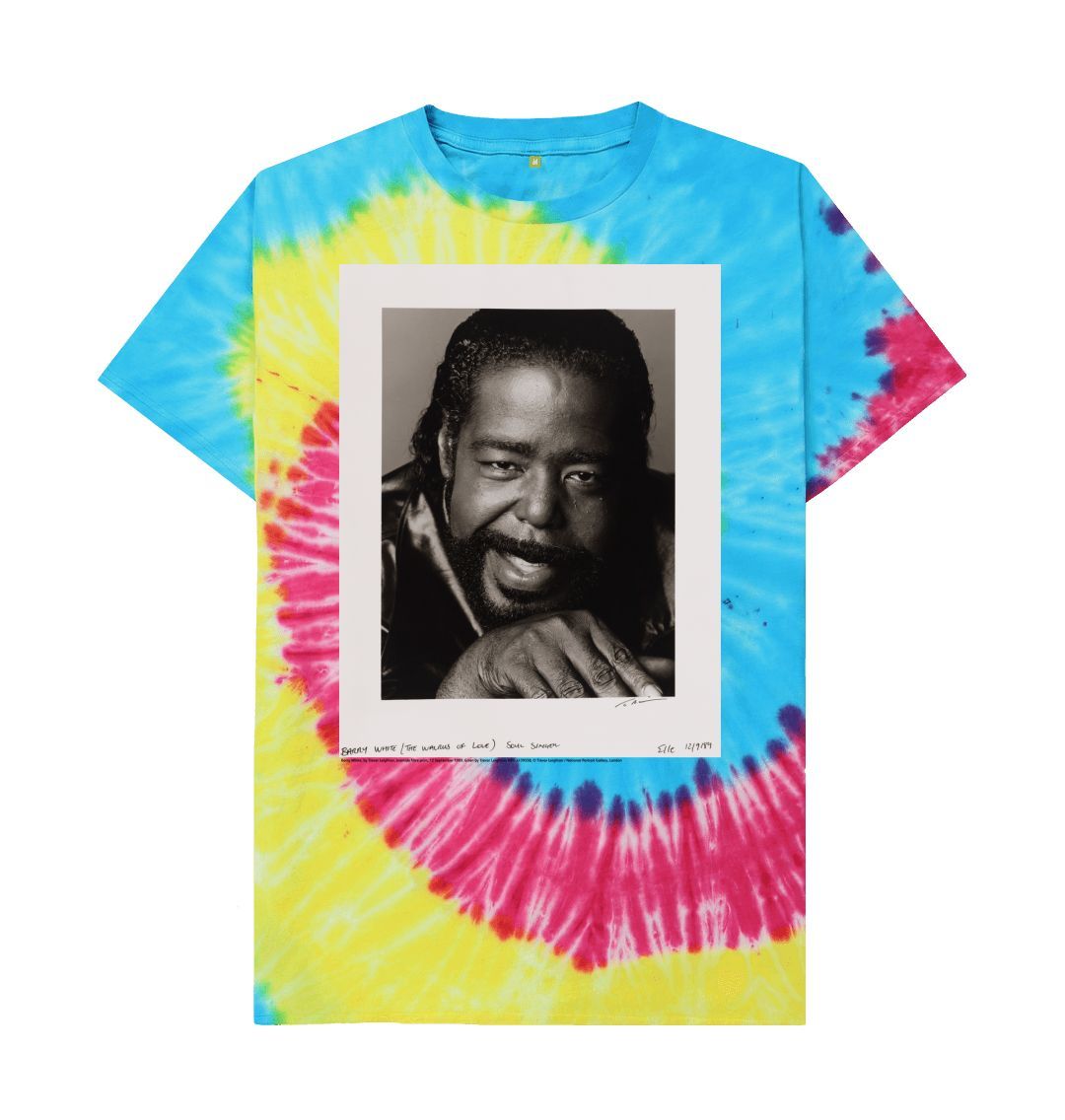 Tie dye barry white unisex crew neck t shirt