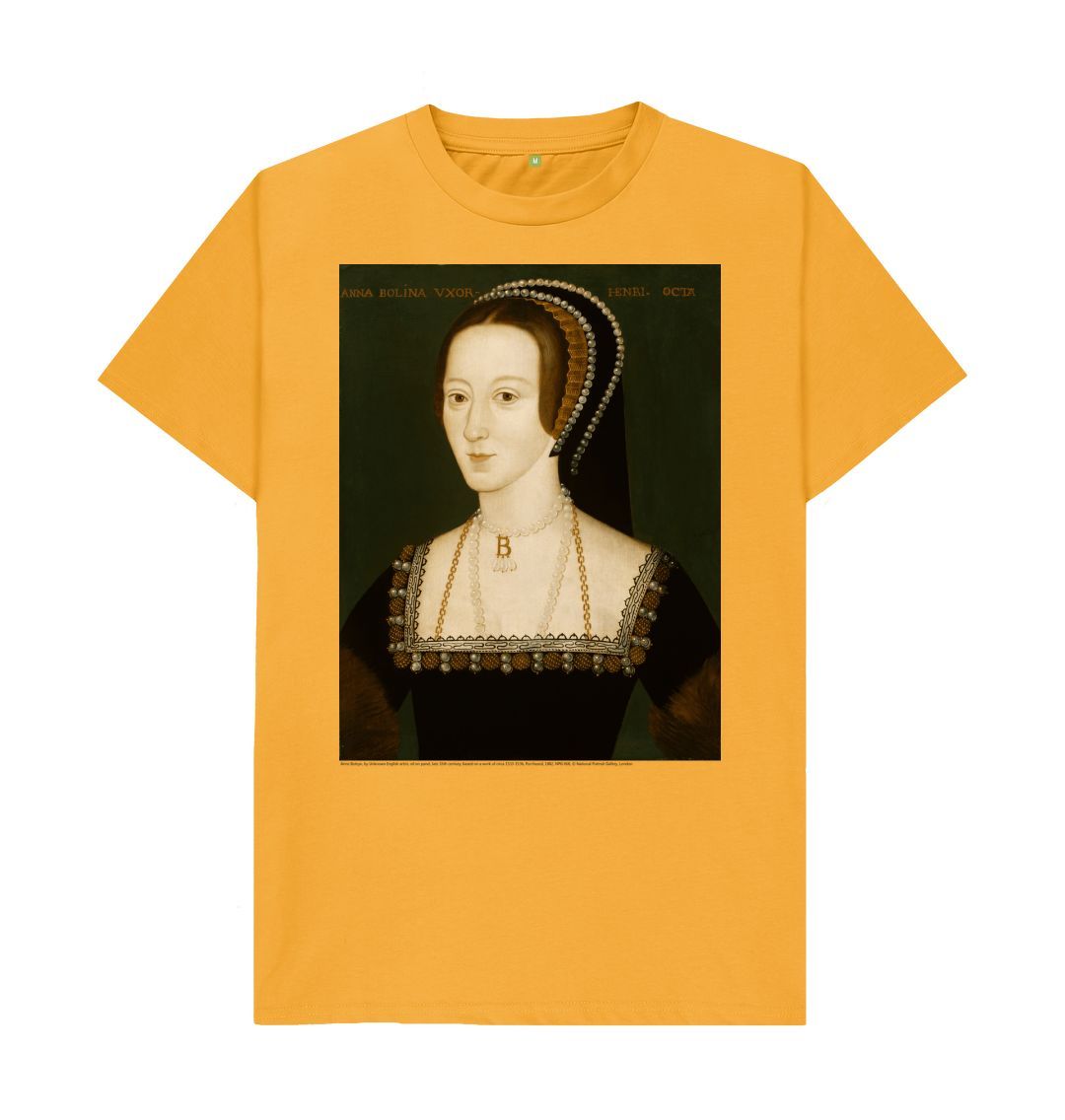 Mustard anne boleyn unisex crew neck t shirt
