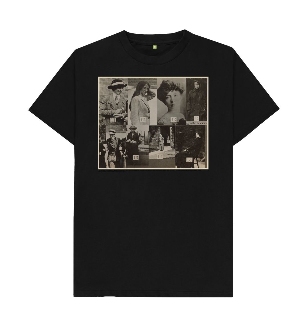Black 'surveillance photograph of militant suffragettes' npg x132847 unisex t shirt
