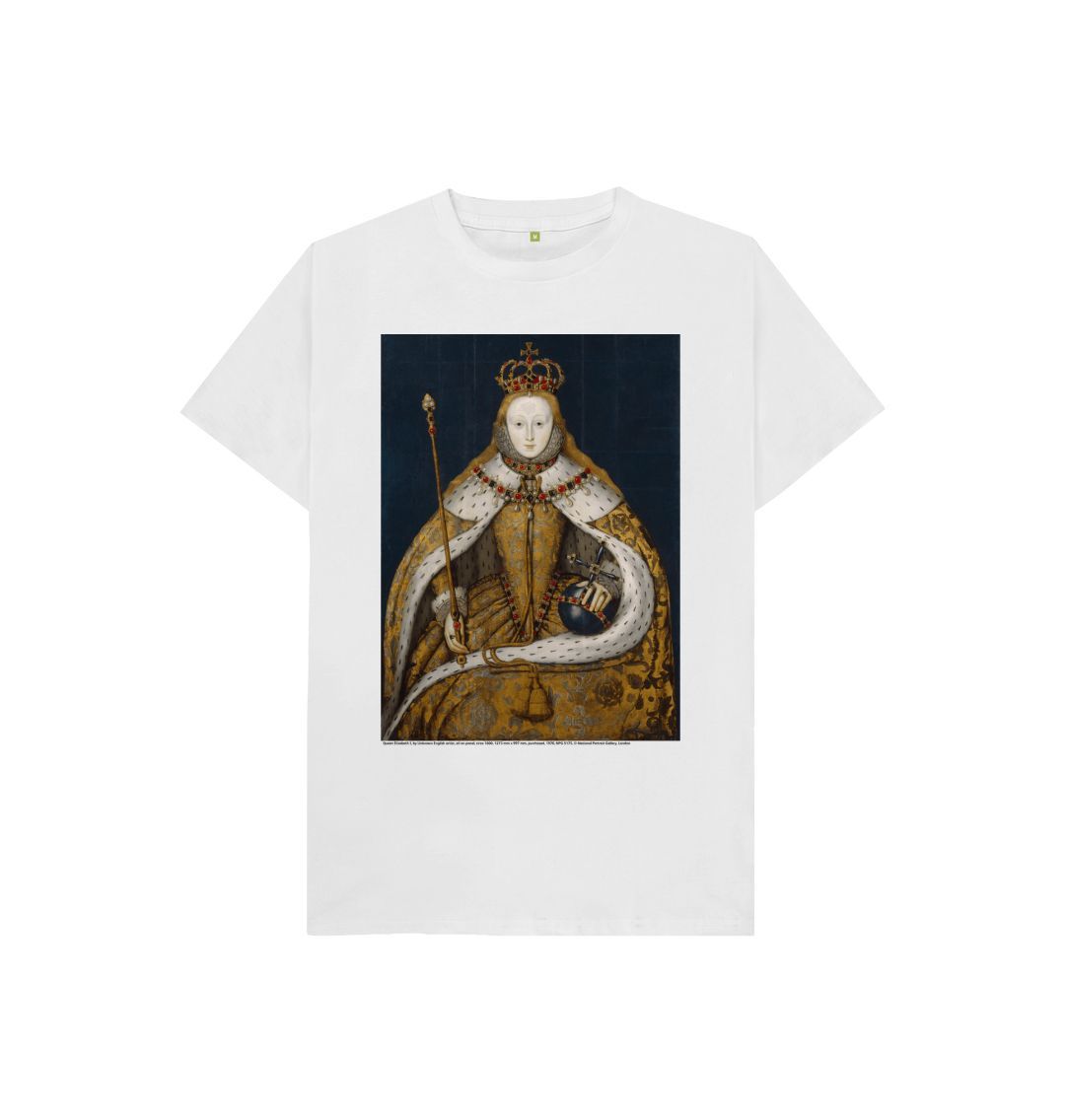 White queen elizabeth i kids t shirt