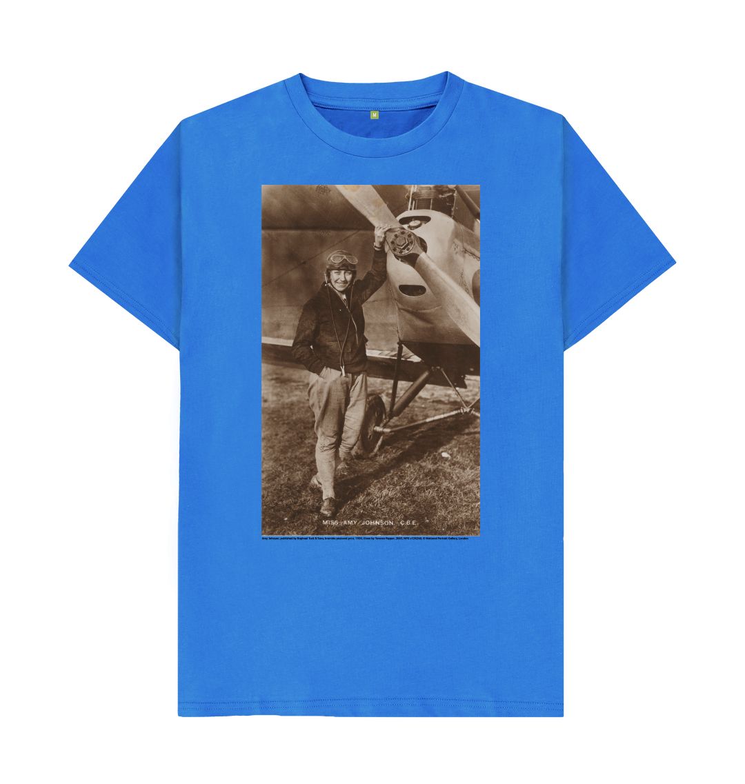 Bright blue amy johnson unisex t shirt