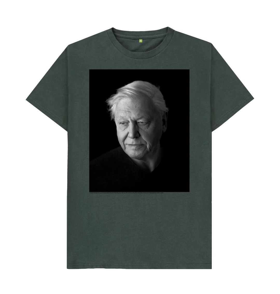 Dark grey sir david attenborough unisex crew neck t shirt