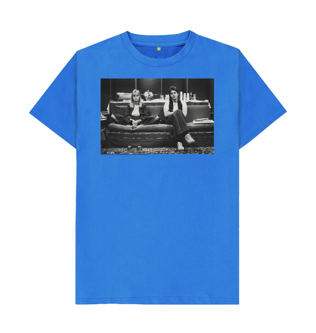 Bright blue linda mccartney and paul mccartney unisex t shirt