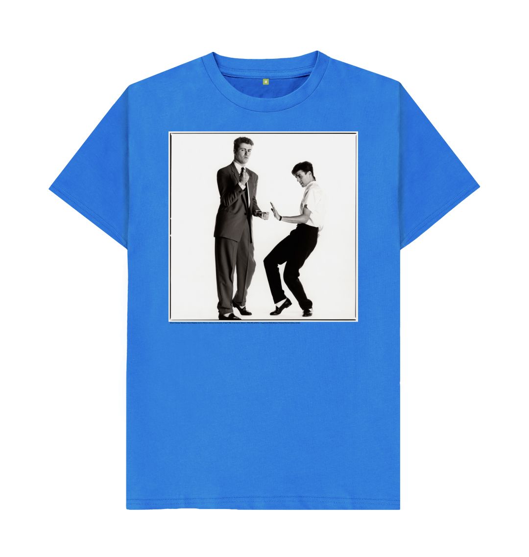 Bright blue wham! unisex crew neck t shirt