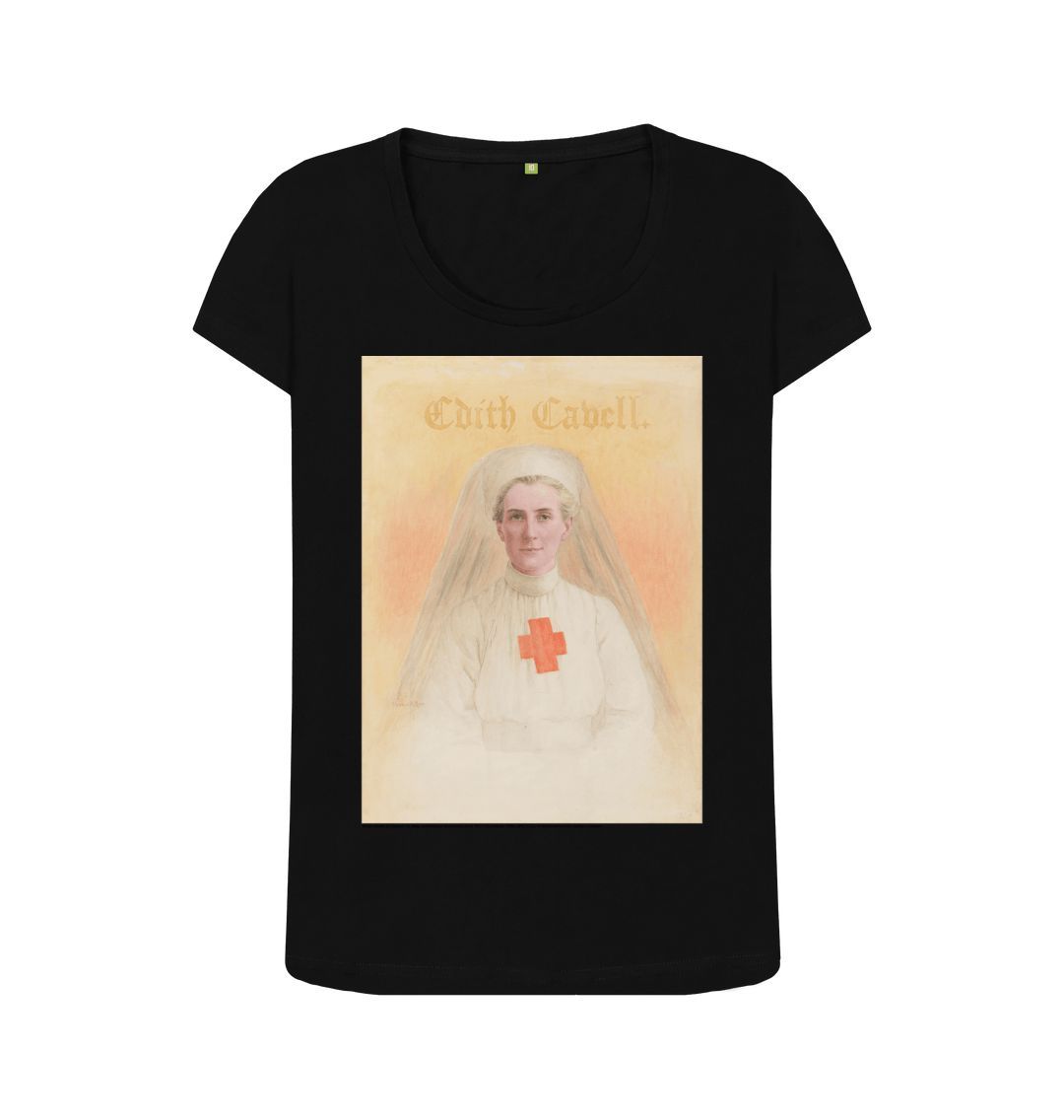 Black edith cavell women's scoop neck t shirt