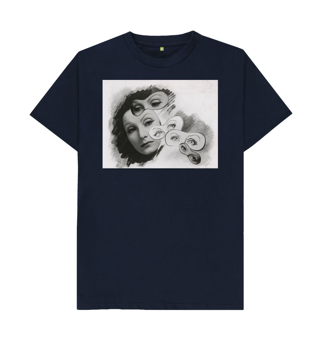 Navy blue greta garbo unisex t shirt