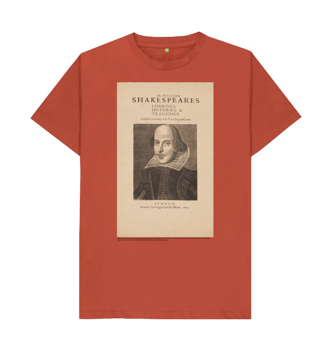 Rust william shakespeare unisex t shirt