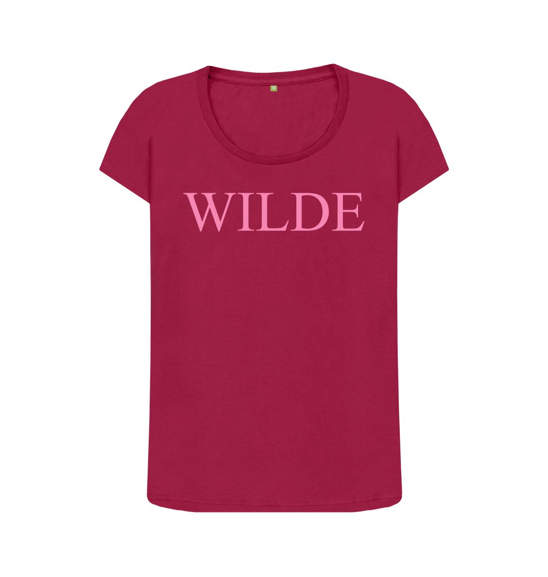 Cherry wilde women's scoop neck t shirt