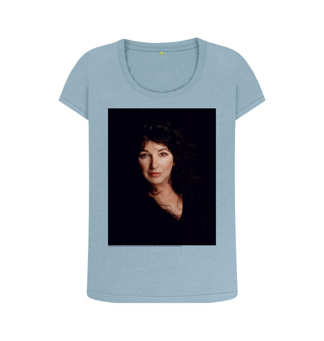 Stone blue kate bush women's scoop neck t shirt