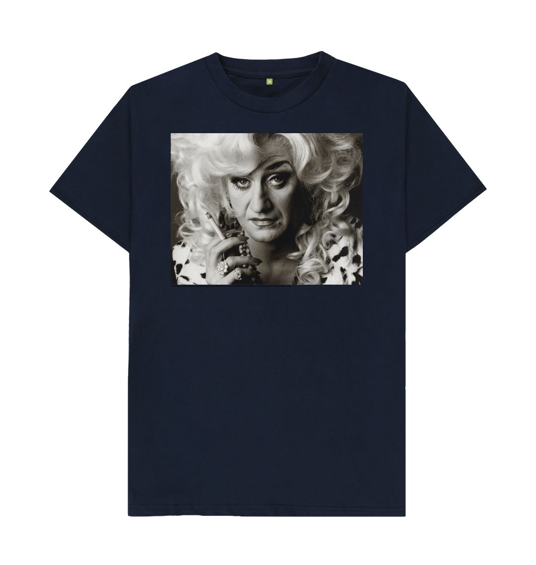 Navy blue paul o'grady as lily savage unisex t shirt