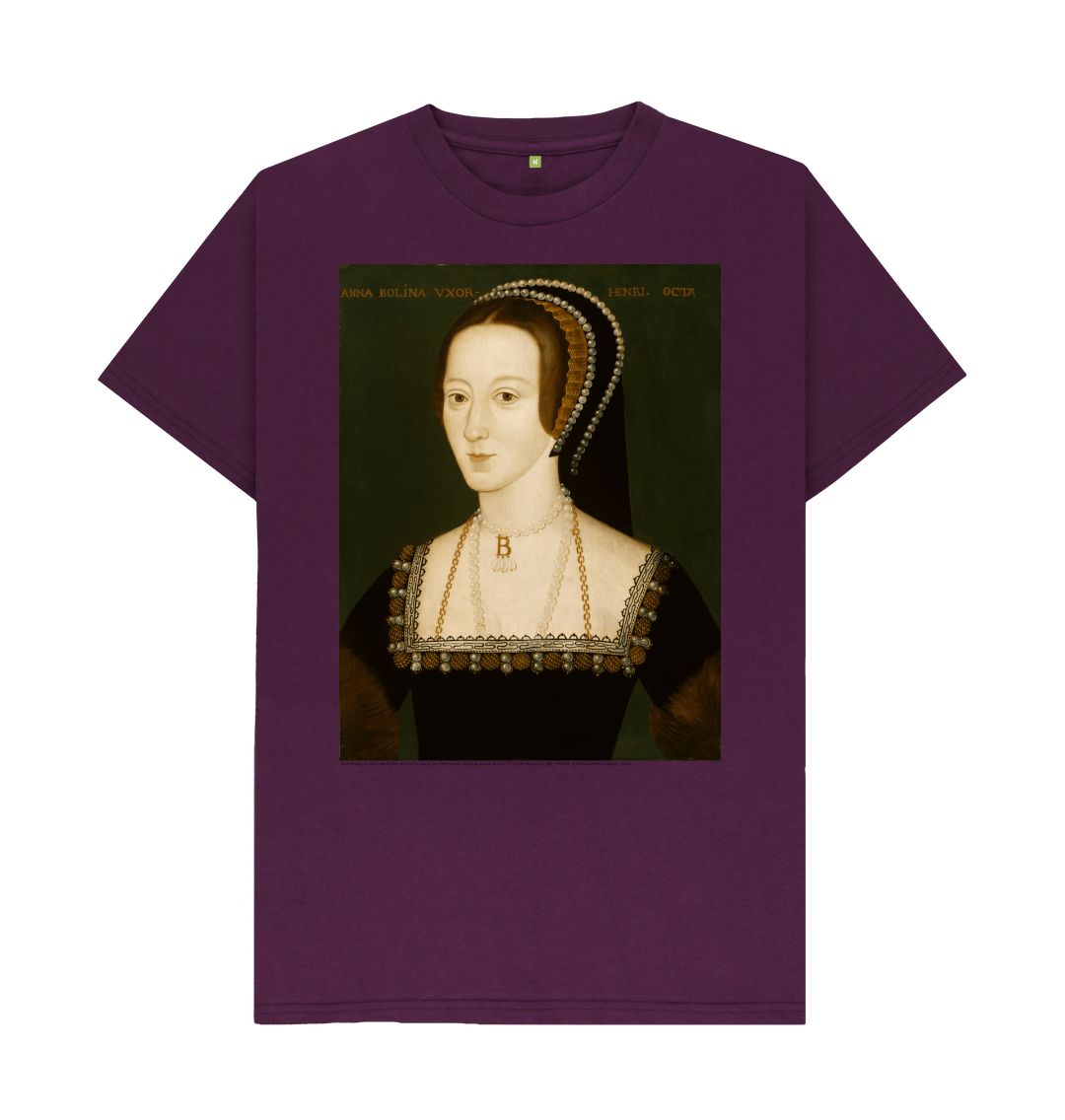 Purple anne boleyn unisex crew neck t shirt