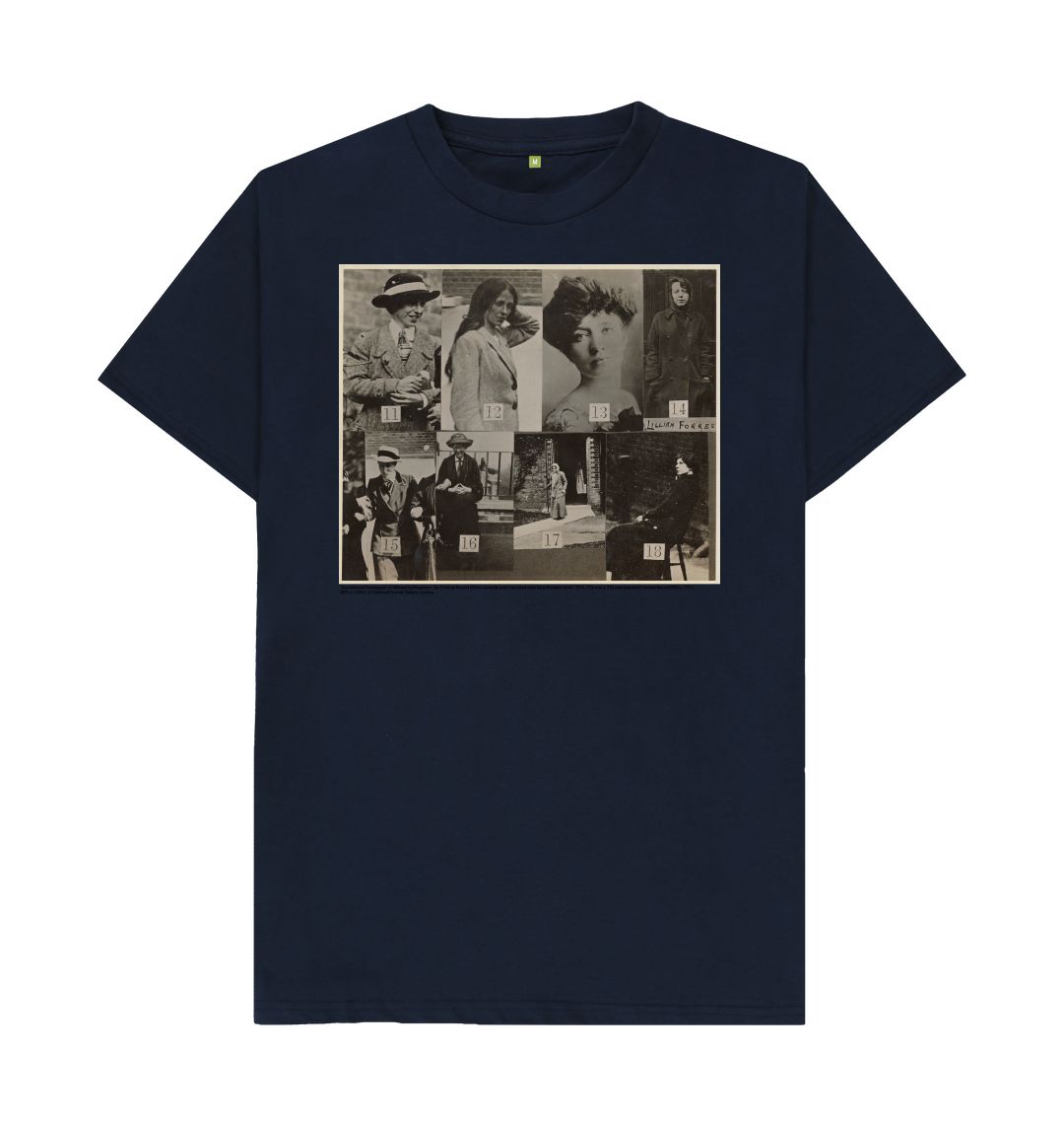 Navy blue 'surveillance photograph of militant suffragettes' npg x132847 unisex t shirt