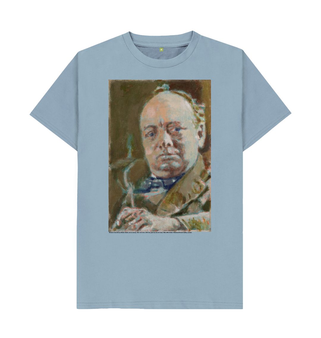 Stone blue winston churchill unisex t shirt