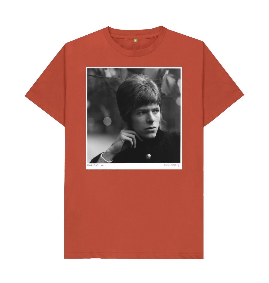 Rust david bowie unisex crew neck t shirt