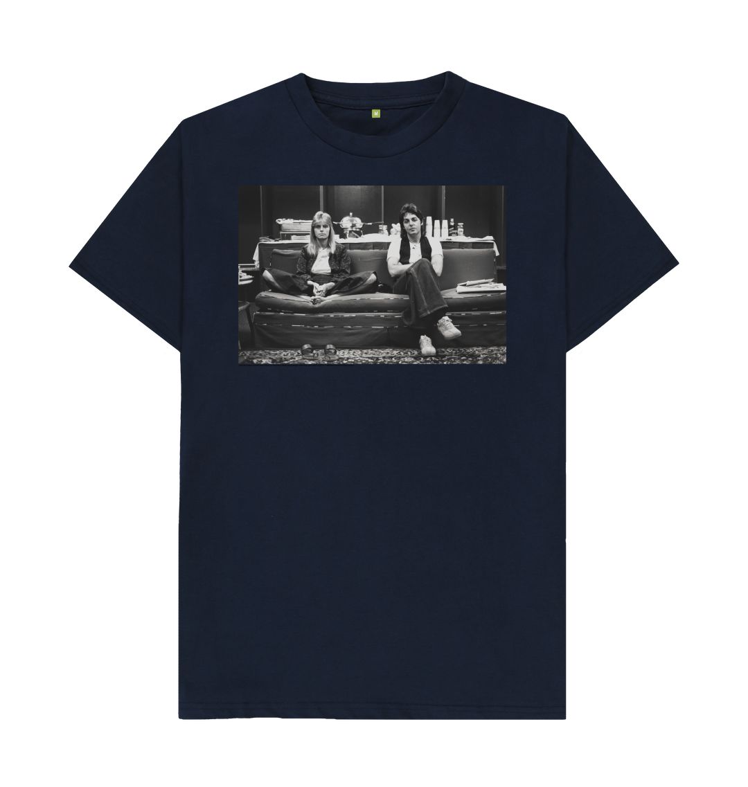 Navy blue linda mccartney and paul mccartney unisex t shirt